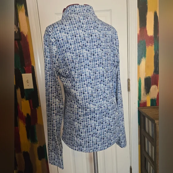 Tommy Bahama Blue 3/4 Zip Everyday Active Activewear Jacket Medium - Picture 3 of 10